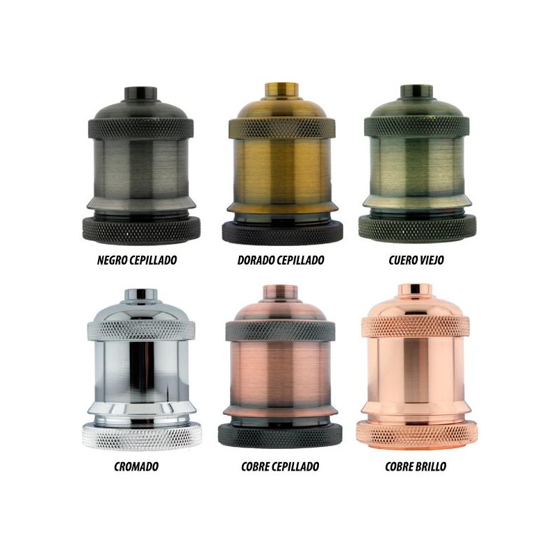 PORTALÁMPARAS/FLORÓN NICE - DORADO CEPILLADO