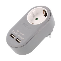 CARGADOR USB-A 2,4A X2 CON...