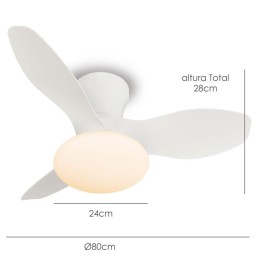 VENTILADOR TULIP BLANCO 30W...