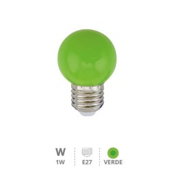 BOMBILLA LED ESFÉRICA 1W VERDE