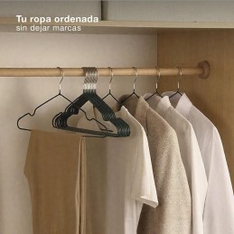 SET DE 10 PERCHAS METAL NEGRO