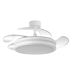VENTILADOR DE TECHO RETRÁCTIL JÚCAR BLANCO 30W CCT DIMA
