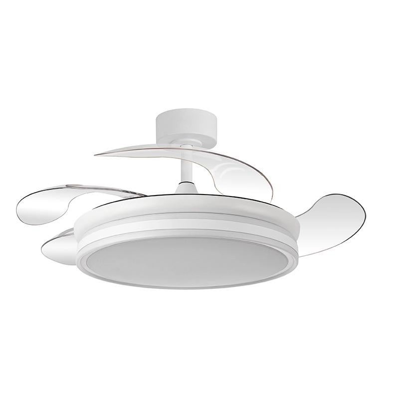 VENTILADOR DE TECHO RETRÁCTIL JÚCAR BLANCO 30W CCT DIMA