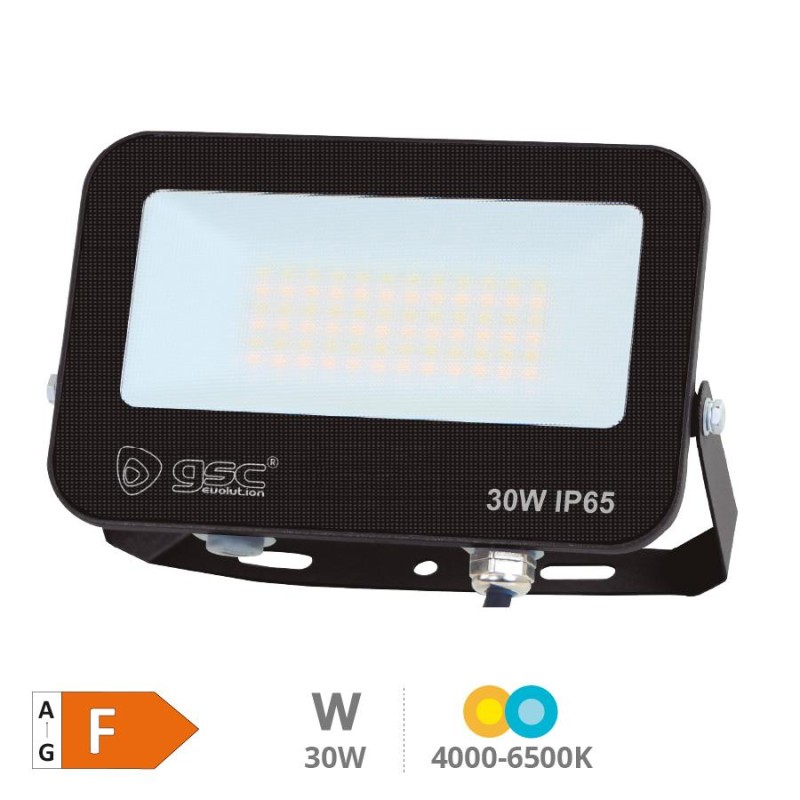 PROYECTOR ALUMINIO LED BASSAREL 30W 4000-5000-6500K IP65 NEG