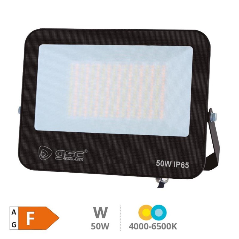 PROYECTOR ALUMINIO LED BASSAREL 50W 4000-5000-6500K IP65 NEG