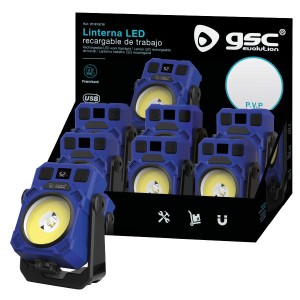 LINTERNA LED COB DE TRABAJO RECARGABLE USB 15W 1500LM