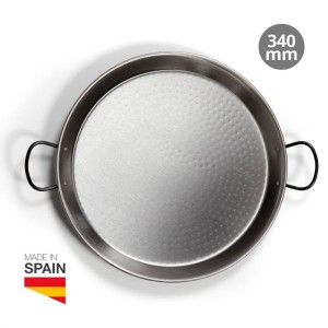 PAELLERA ACERO PULIDA Ø340MM 6 RACIONES