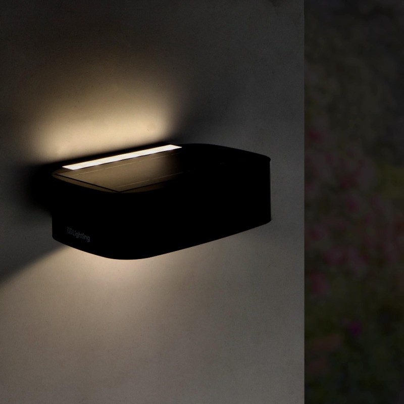 APLIQUE LED SOLAR BLACK PLIT  4000K