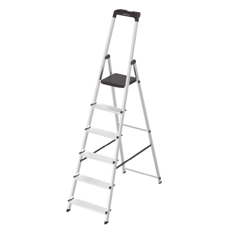 ESCALERA ALUMINIO 6 PELDAÑOS MÁX. 150KG